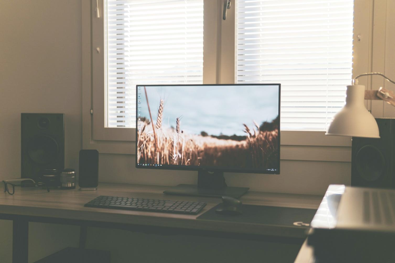 Modern office workspace with financial planning materials